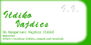 ildiko vajdics business card